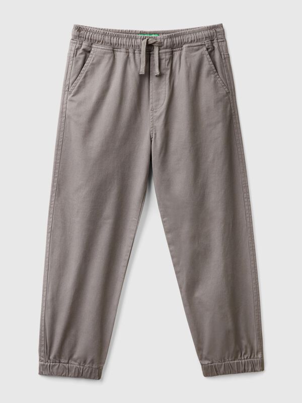 Joggers de algodón elástico con cordón de ajuste Niño