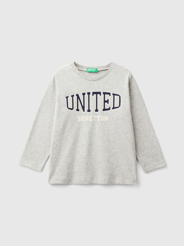 Camiseta de cuello redondo de cálido algodón orgánico Niño
