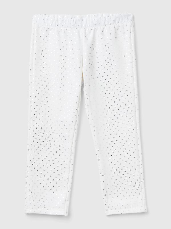 Leggings con estampado laminado Niña