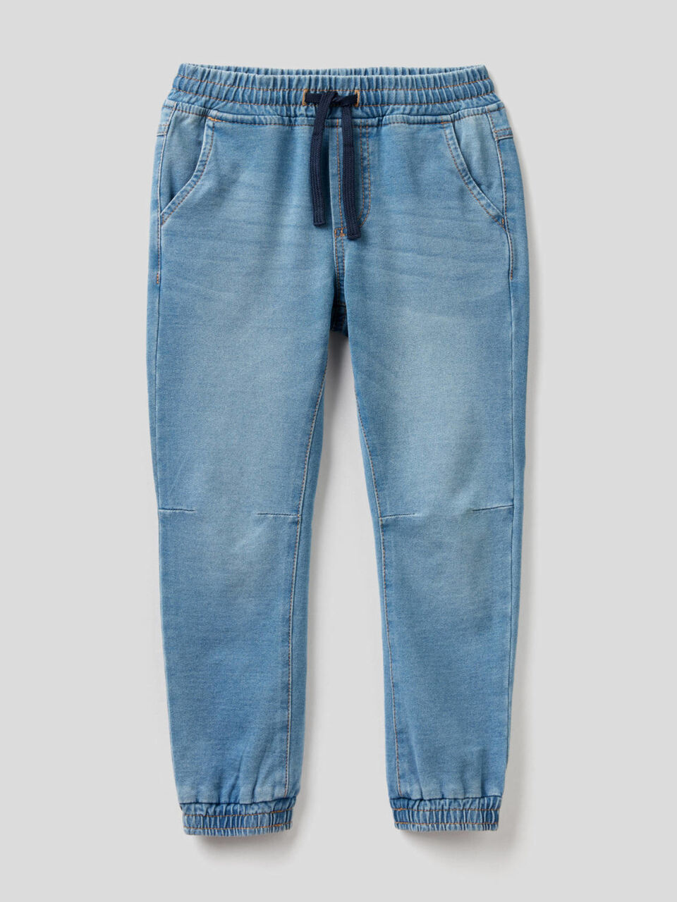 Pantalón deportivo de felpa de efecto denim image number 1