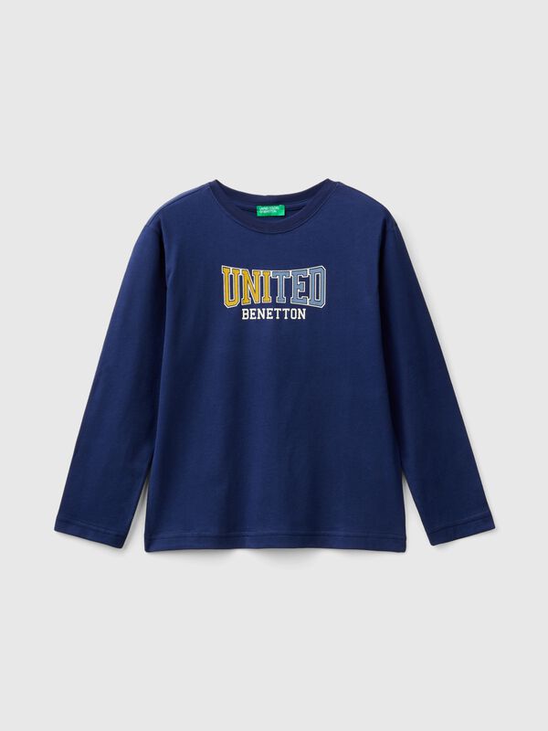Camiseta cálida con estampado de logotipo Niño