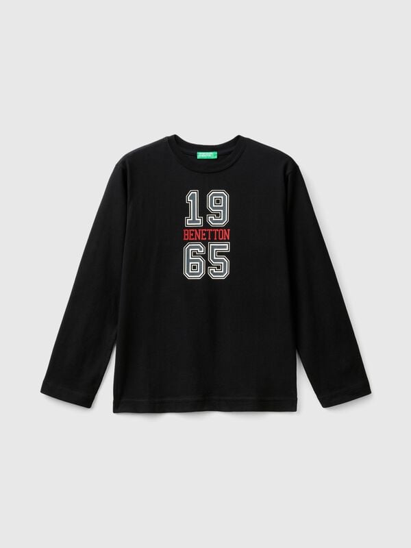 Camiseta cálida con estampado de logotipo Niño