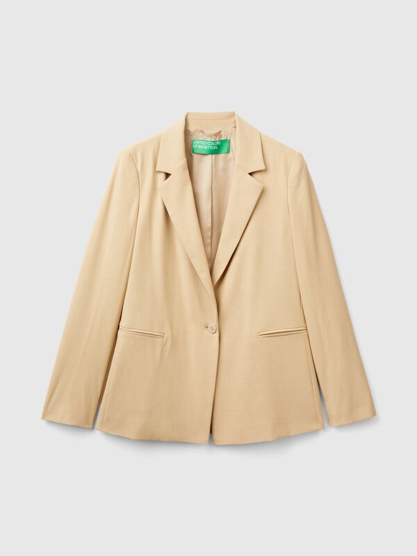 Blazer de viscosa mixta elástica Mujer