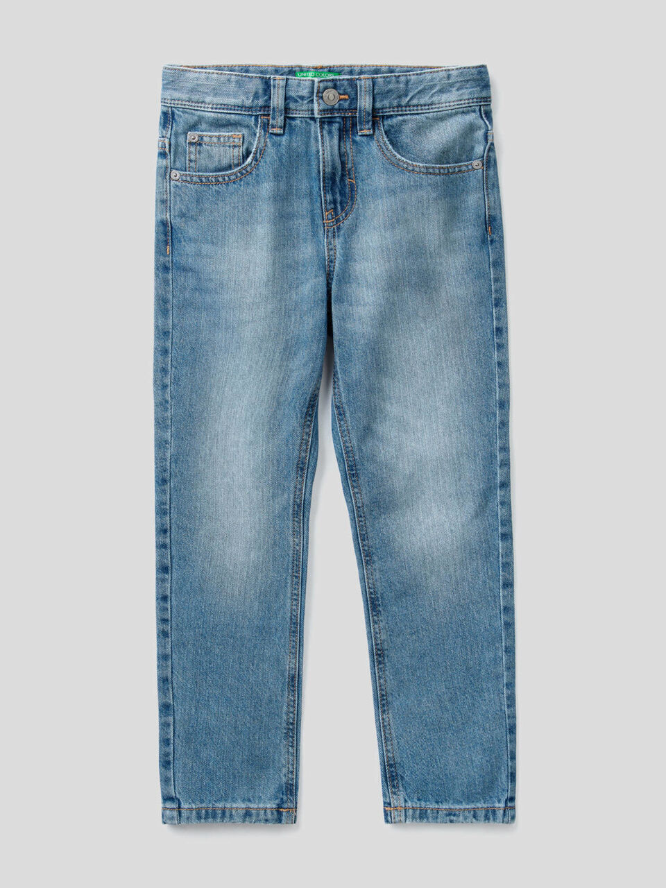 Vaqueros rectos en denim de 100 % algodón image number 1