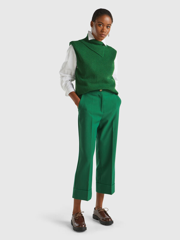 Pantalón con vuelta Mujer