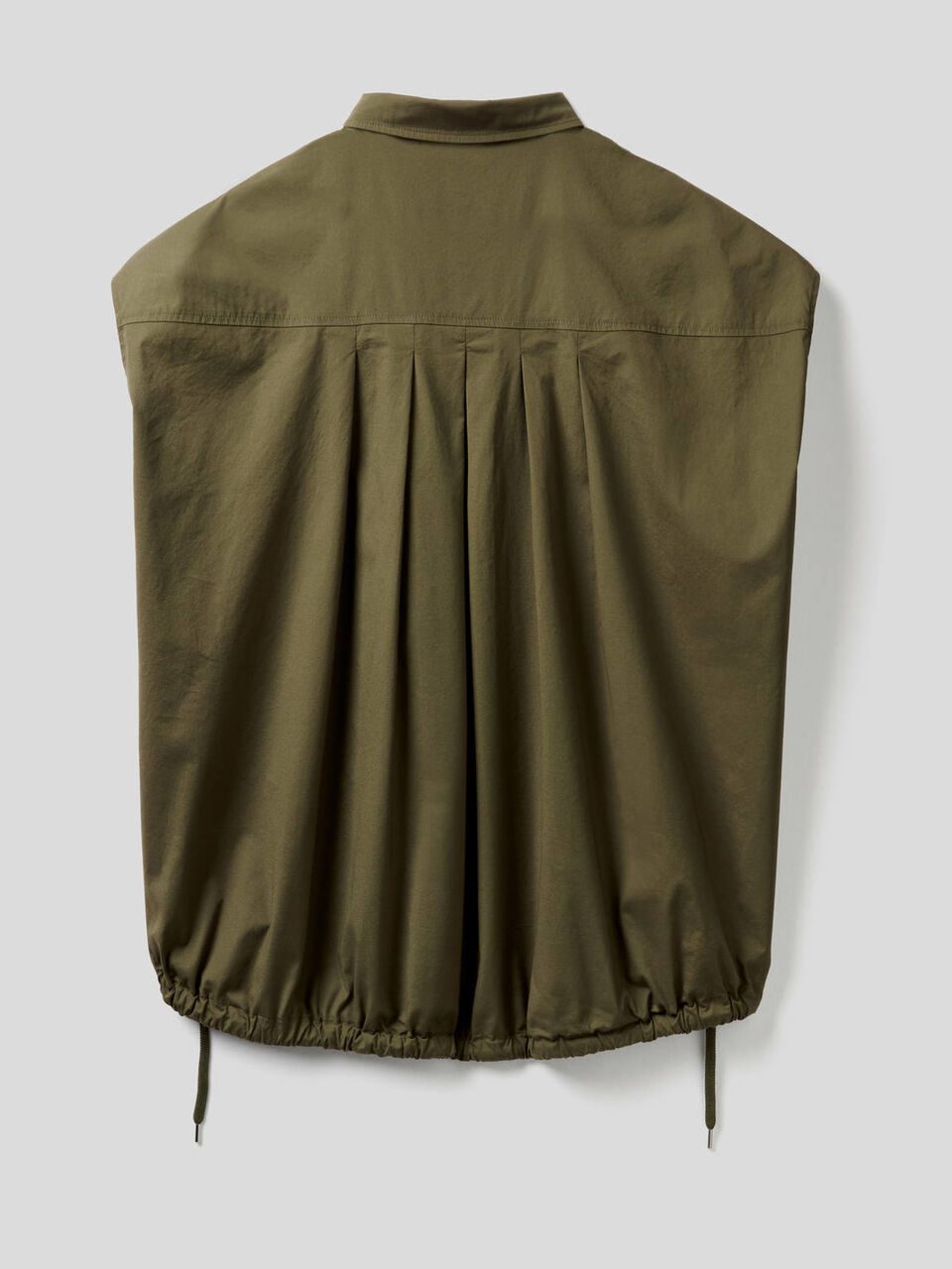 Blusa de algodón elástico con cordón de ajuste image number 2