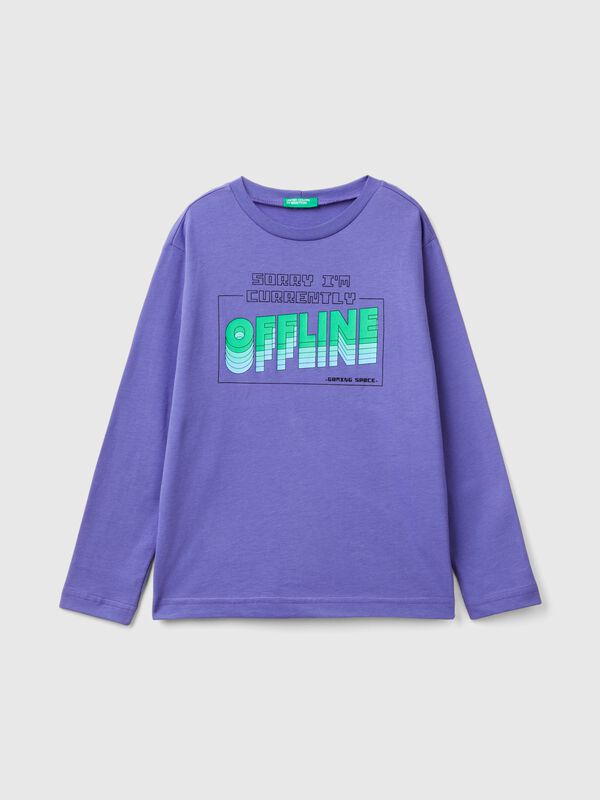 Camiseta con estampado de algodón orgánico cálido Niño