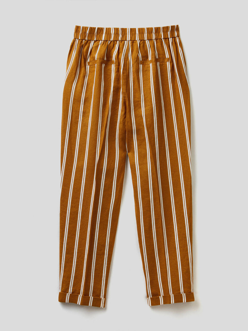 Pantalón de 100% lino con estampado image number 2