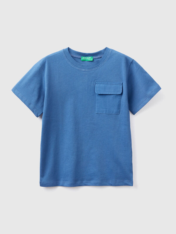 Camiseta de 100 % algodón con bolsillo Niño