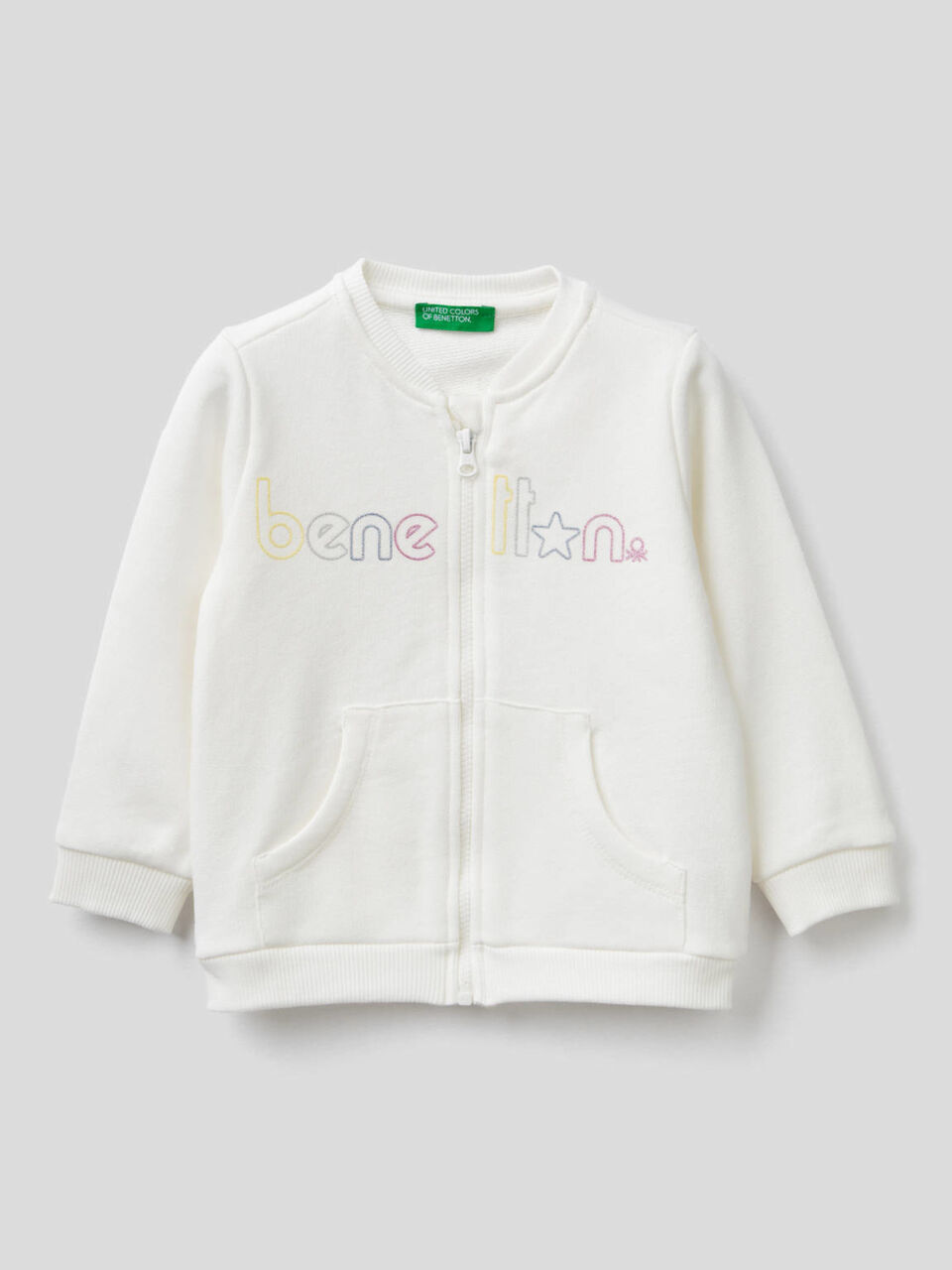 Sudadera de algodón orgánico con cremallera image number 1