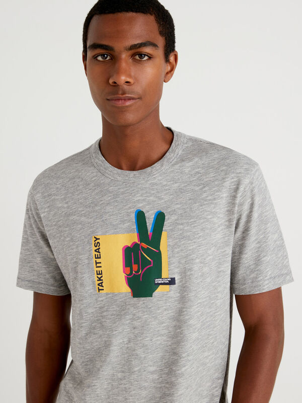 Camiseta con estampado abstracto Hombre