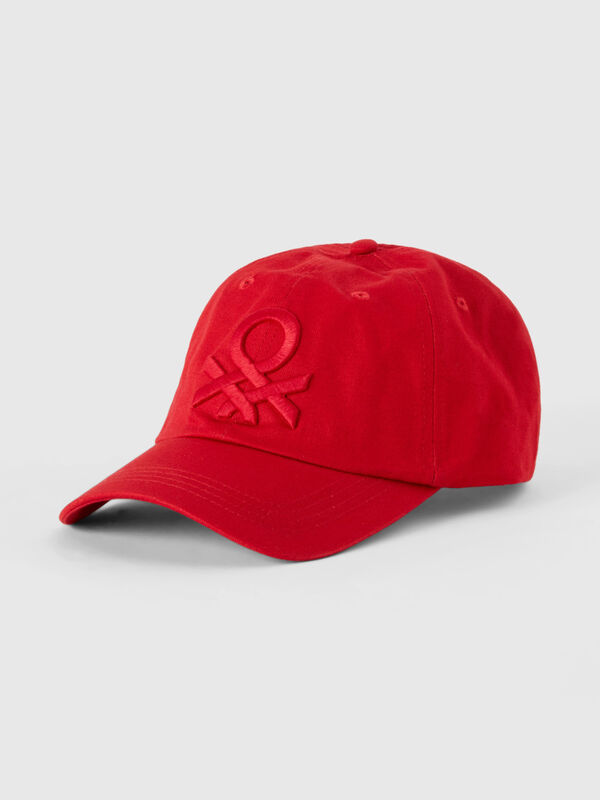 Gorra de béisbol roja con efecto lavado Hombre
