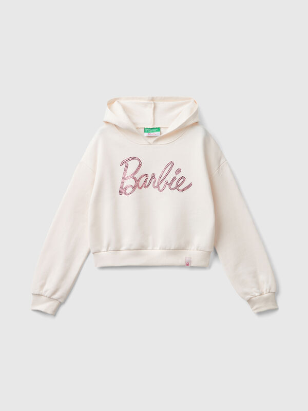 Sudadera de Barbie crema con strass Niña
