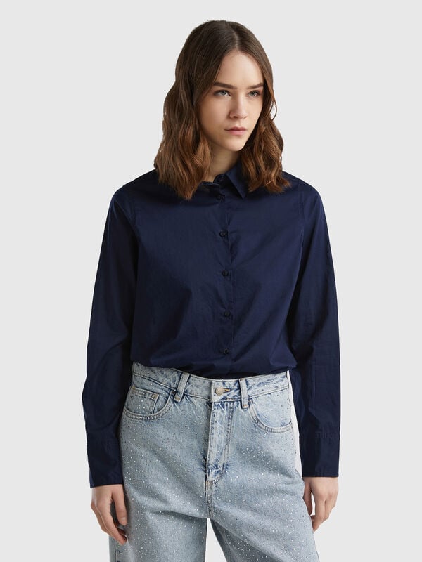 Camisa regular fit de algodón ligero Mujer
