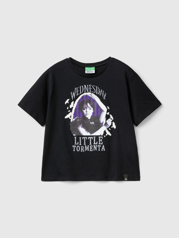 Camiseta negra de Miércoles Addams Niña