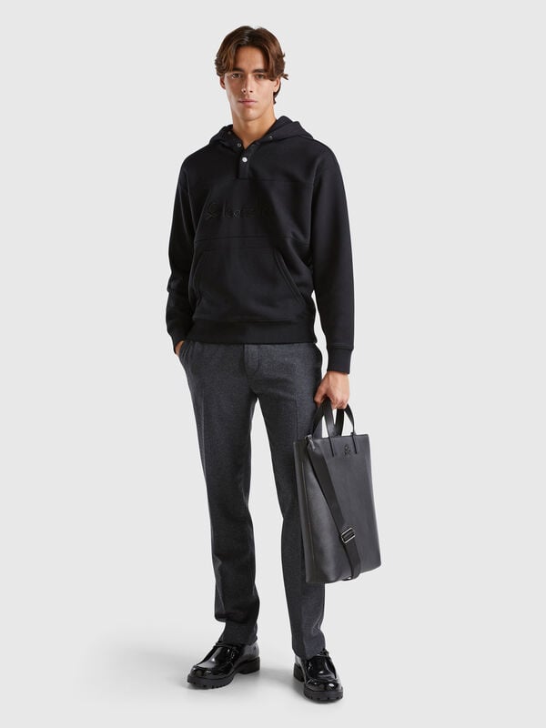 Pantalón slim fit de franela Hombre
