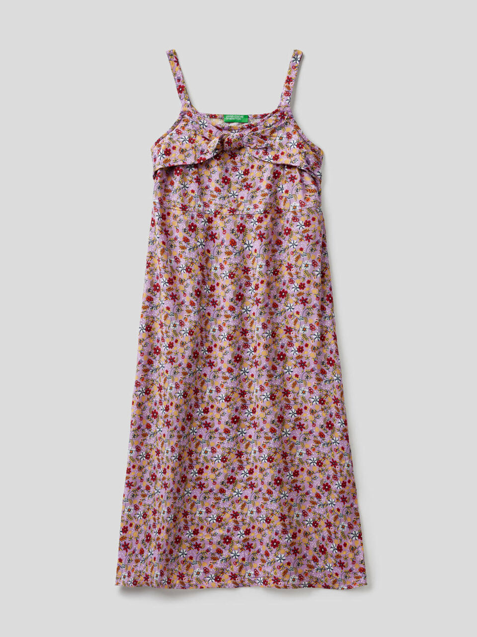 Vestido largo con estampado floral image number null