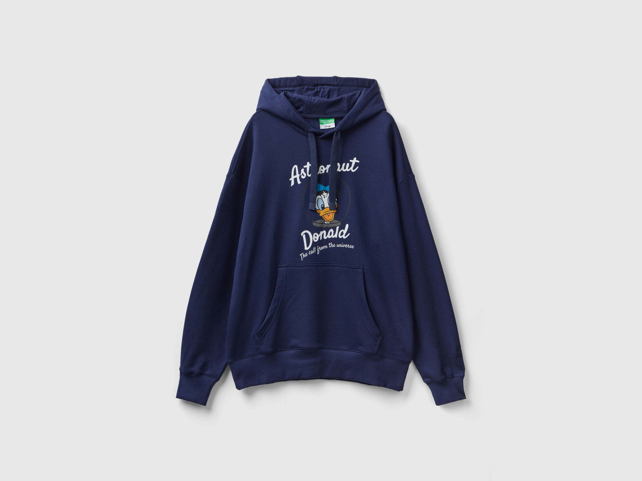 Sudadera azul oscuro del Pato Donald con capucha Azul Oscuro Benetton