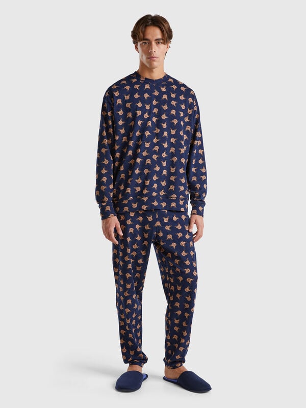 Pijama con estampado de renos Hombre
