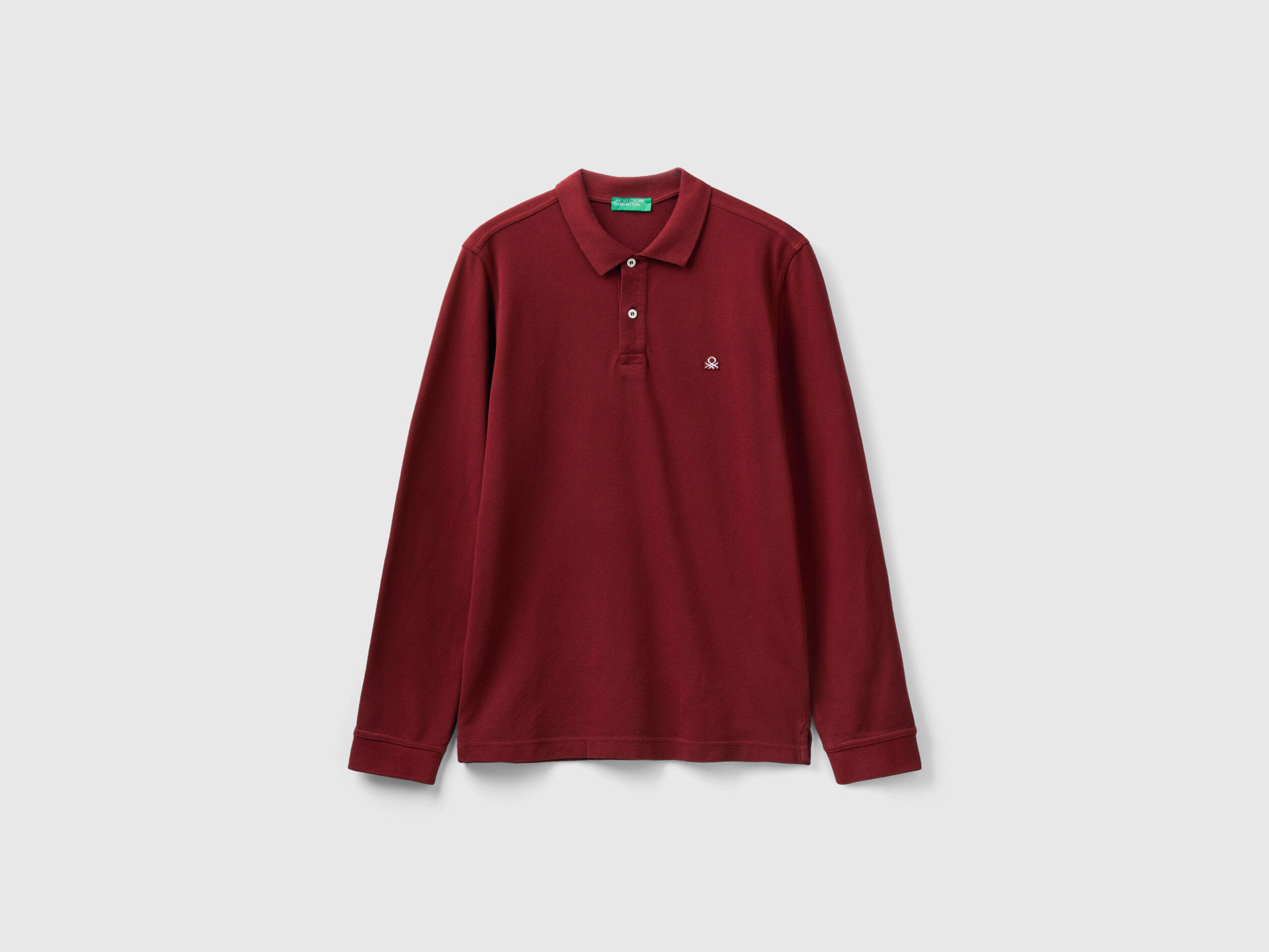 Polo manga larga benetton best sale