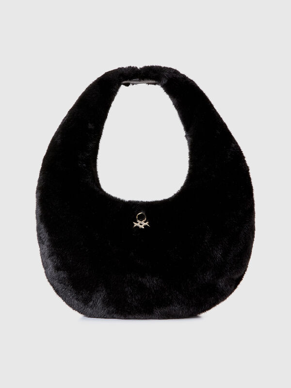 Bolso grande de media luna de pelo sintético Mujer