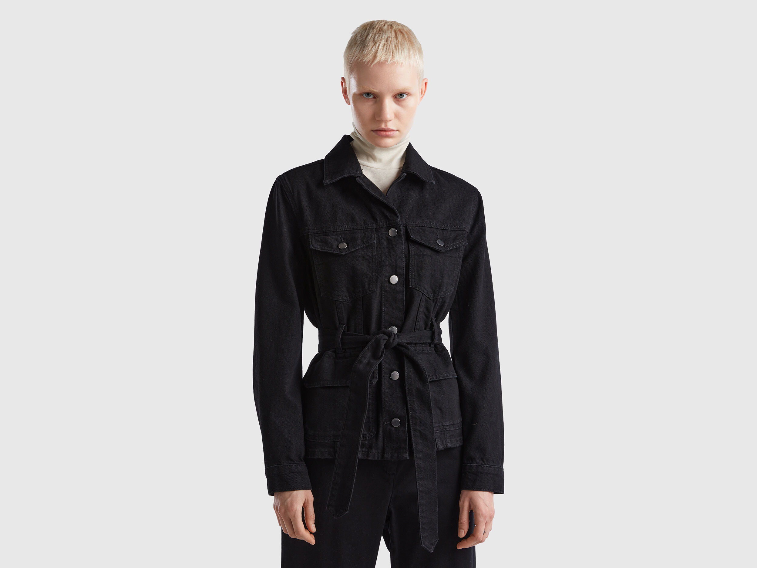 Chaqueta vaquera negra mujer clearance