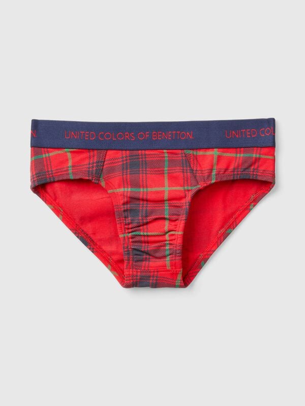 Slip de cuadros de tartán Niño
