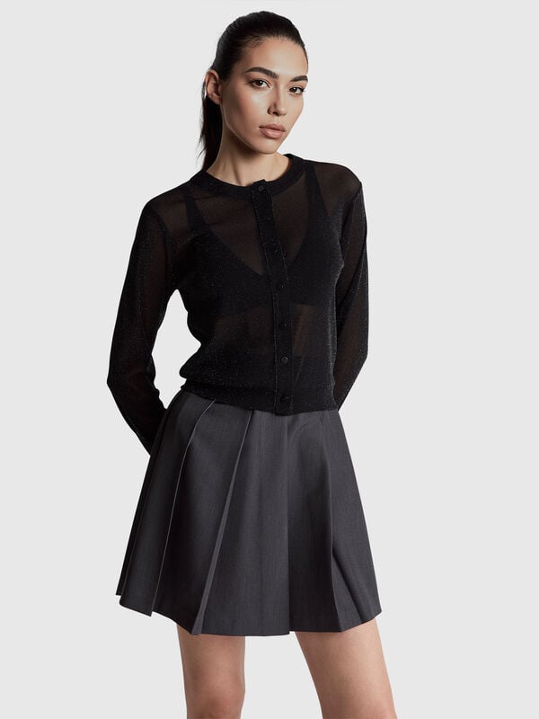 Cárdigan con lurex Mujer