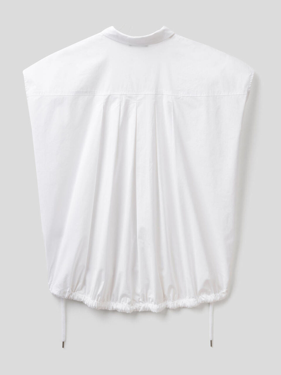 Blusa de algodón elástico con cordón de ajuste image number 2