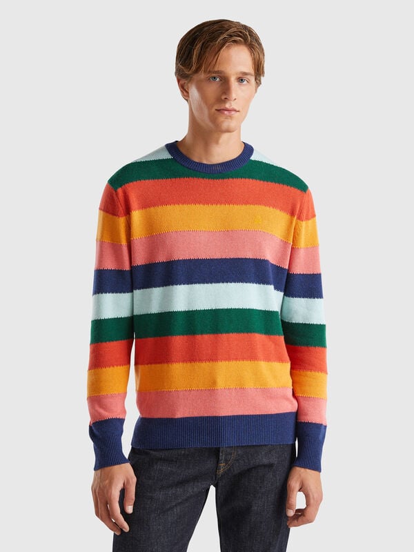 Jersey de rayas multicolores Hombre