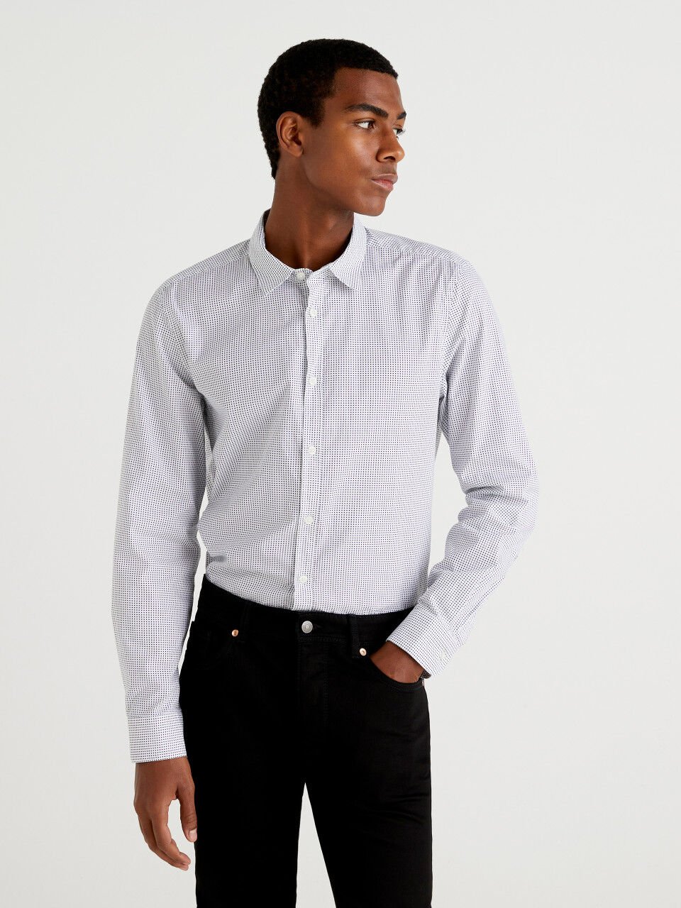 Camisa benetton hombre clearance