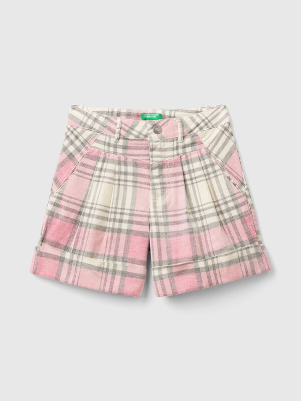 Bermudas de tartán de pana Niña