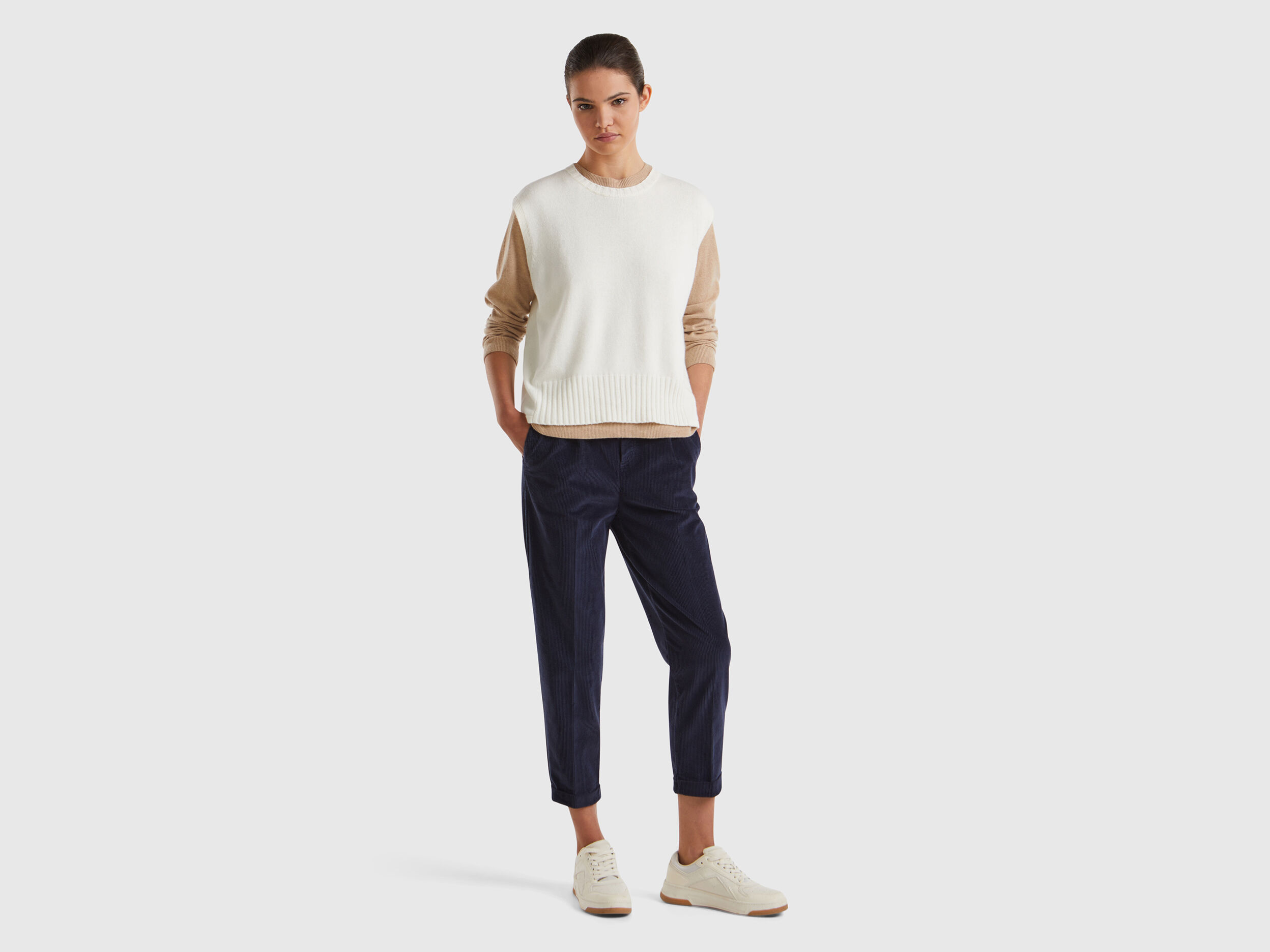 Pantalones de Mujer Chino Regular Slim Anchos