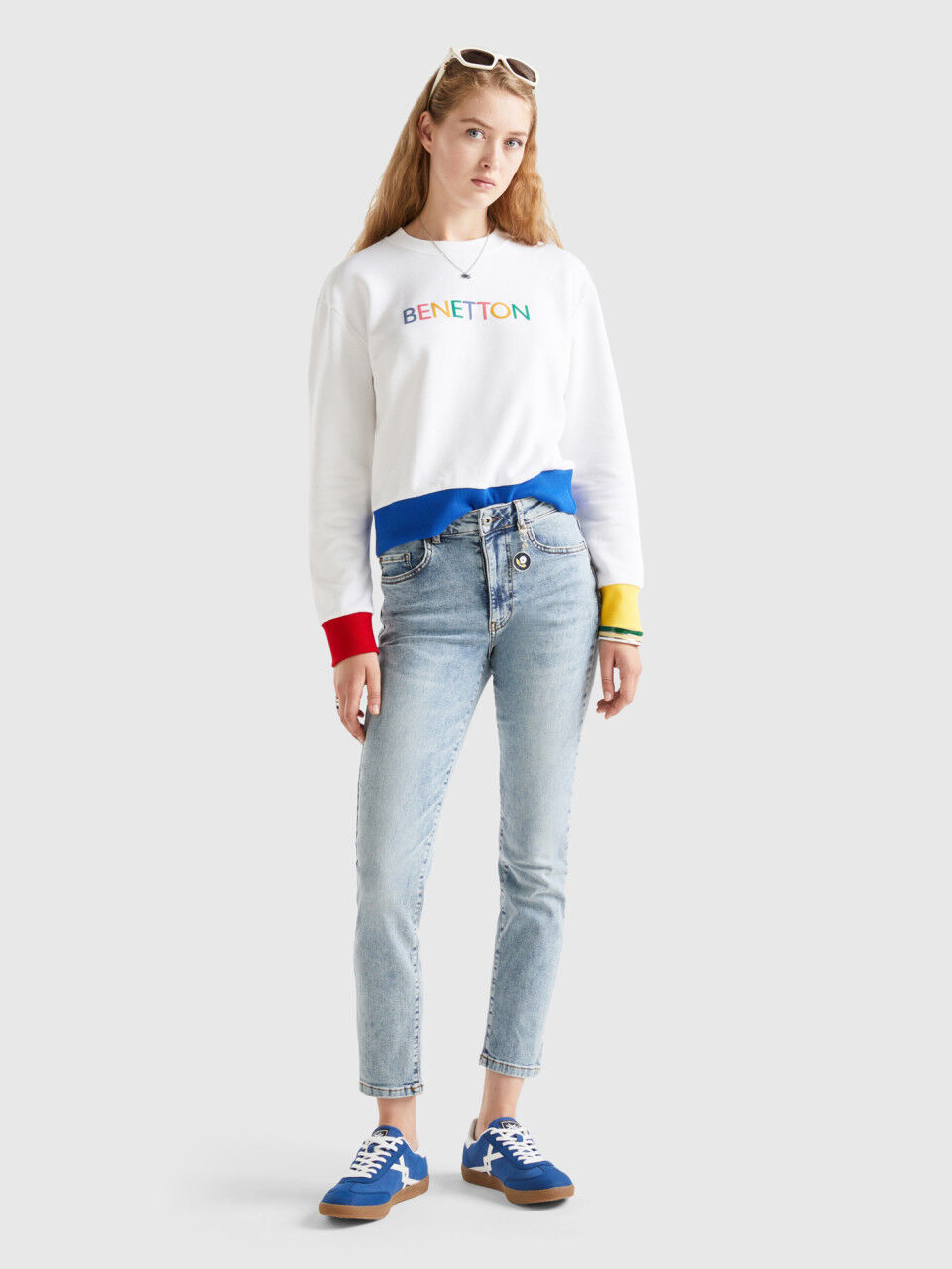 Pantalones vaqueros benetton mujer on sale