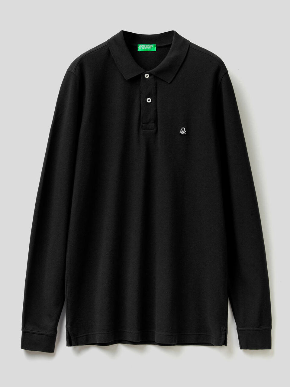 Polo de manga larga de 100 % algodón image number 1