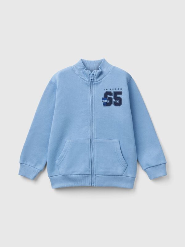 Sudadera de algodón orgánico con cremallera Niño