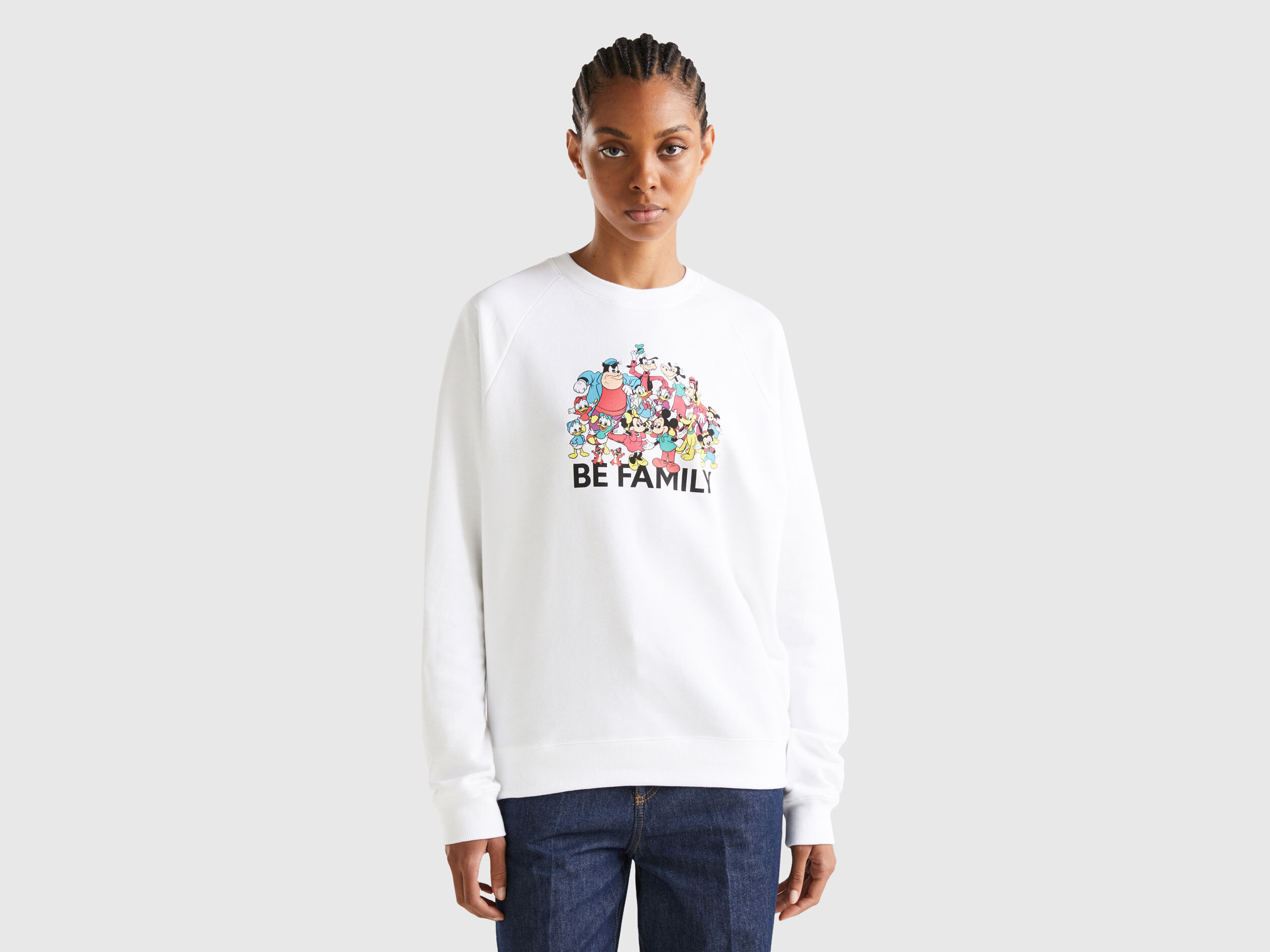 Sudadera blanca Mickey Friends Blanco Benetton