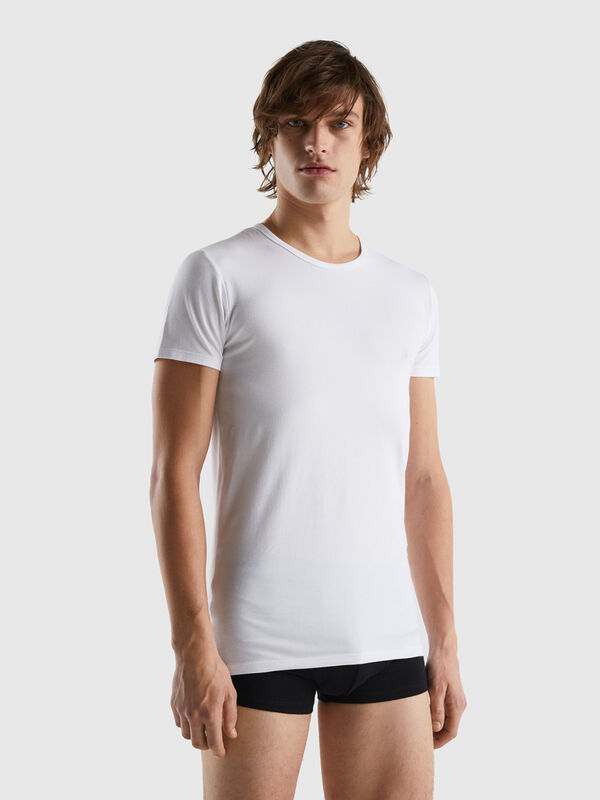 Camiseta de algodón orgánico elástico Hombre