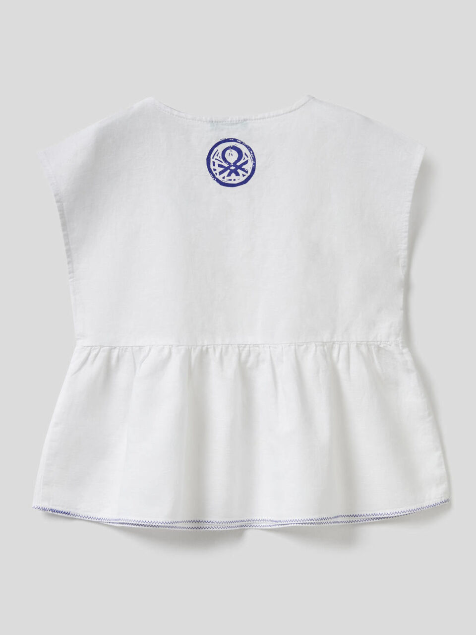 Blusa de manga corta con volante image number 2