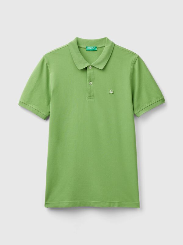 Polo verde aceituna slim fit Hombre