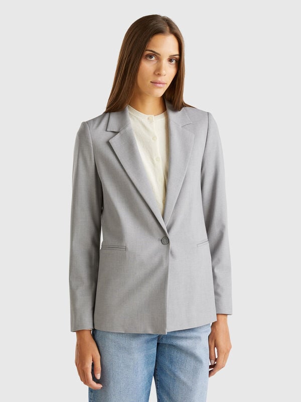 Blazer de viscosa mixta elástica Mujer