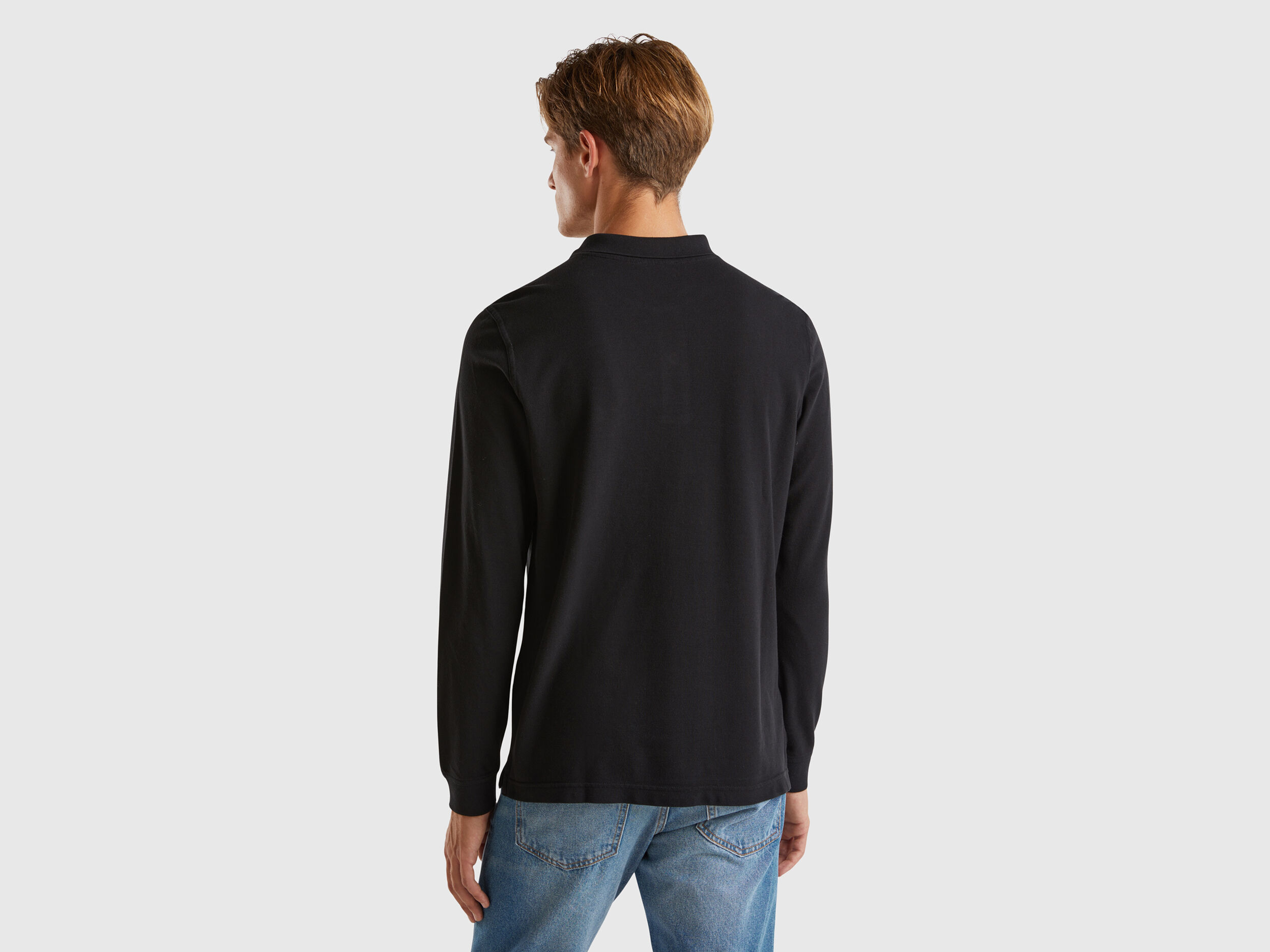 Polos manga larga hombre benetton deals