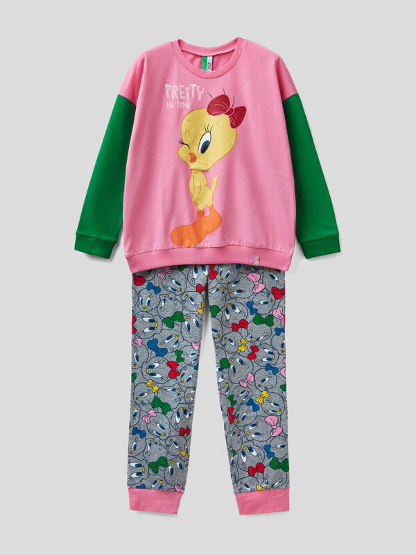 Pijama cálido de Piolín con estampado de glitter Niña
