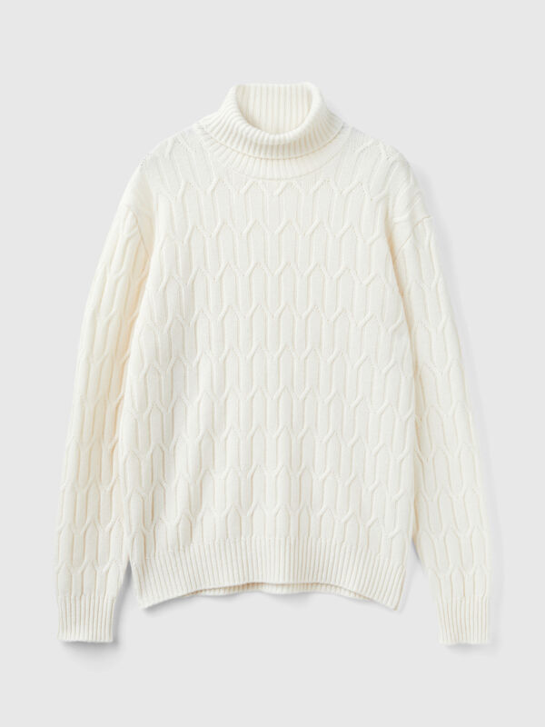 Jersey de rombos con cuello cisne Jersey de rombos con cuello cisne Hombre