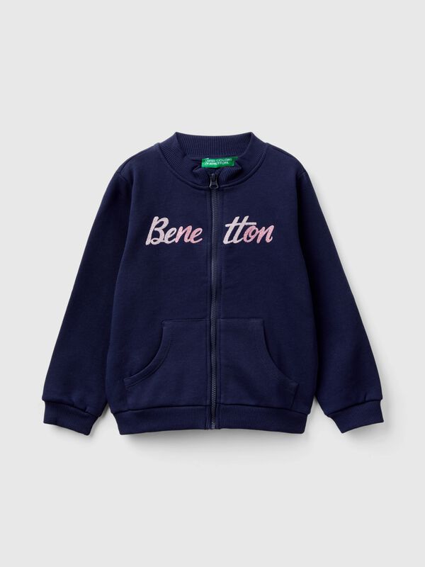 Sudadera de algodón orgánico con cremallera Niña