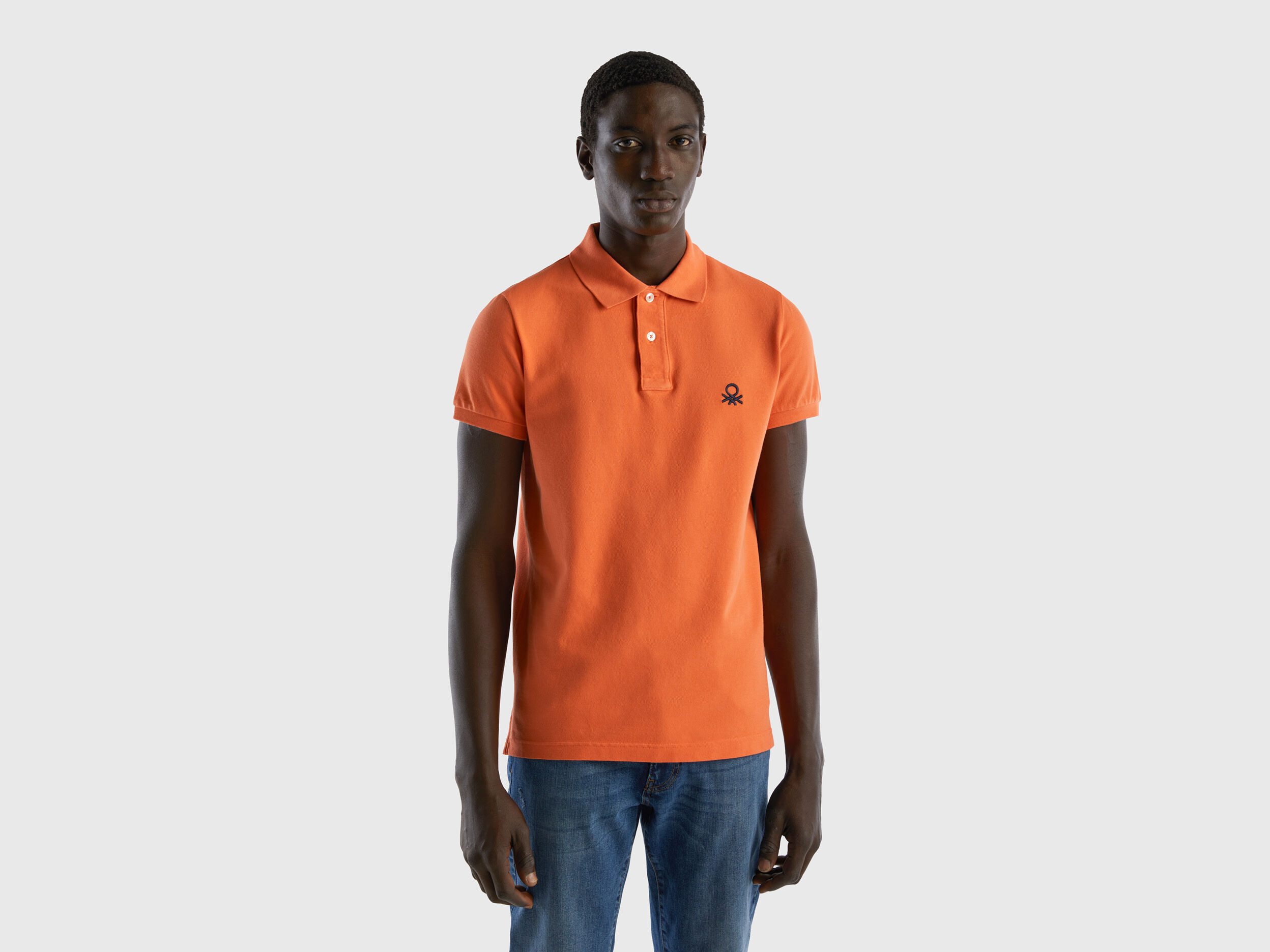 Polo naranja hombre store