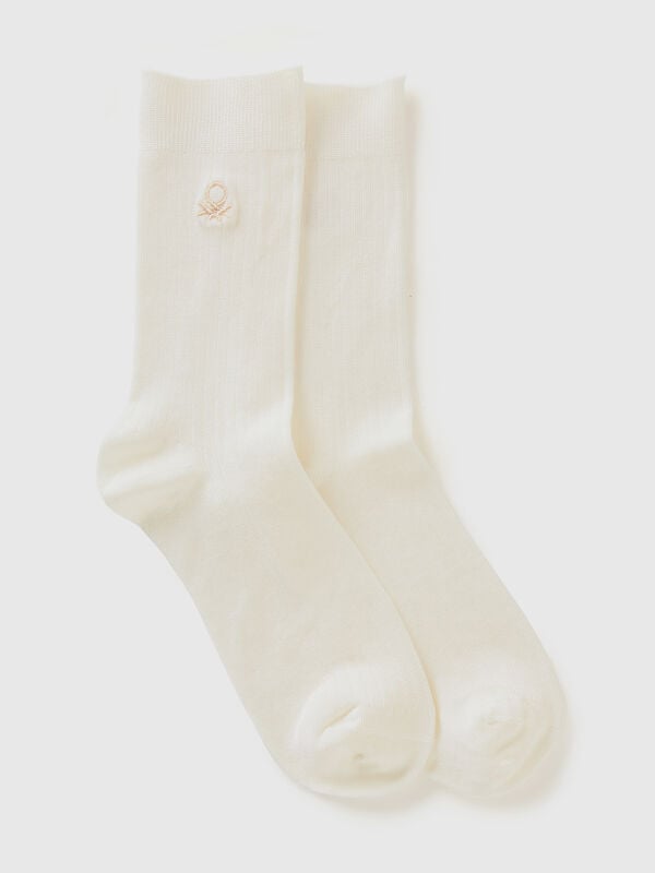 Calcetines acanalados con logotipo