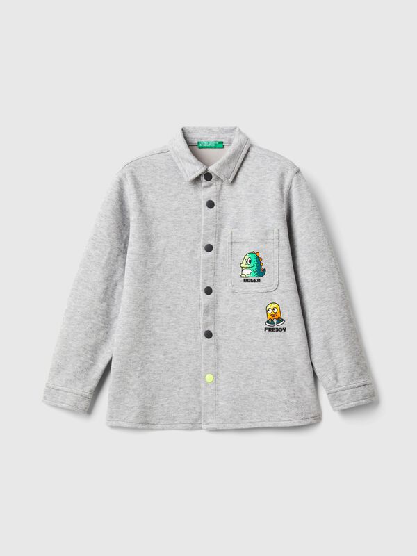 Camisa gamer de cálido algodón mixto Niño