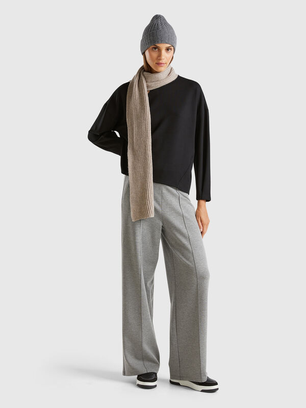 Pantalón ligero en mezcla de algodón y Modal Mujer
