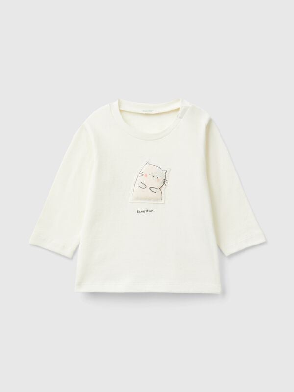 Camiseta con parche de animalito Recién nacidos